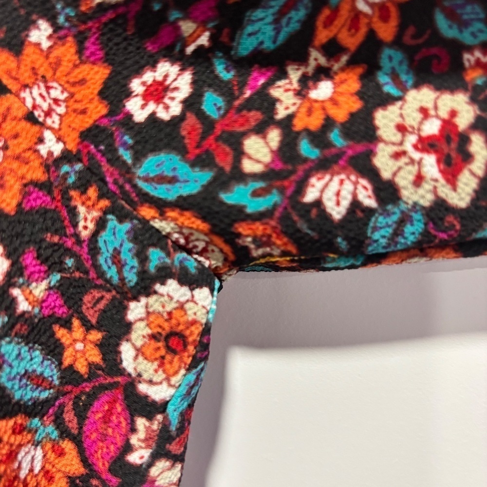 Figueroa & Flower boho floral print 3/4 sleeve top size PM - Picture 6 of 14
